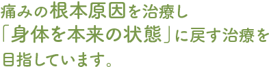 全ての患者さんに笑顔になって帰って頂ける整骨院を目指しています。